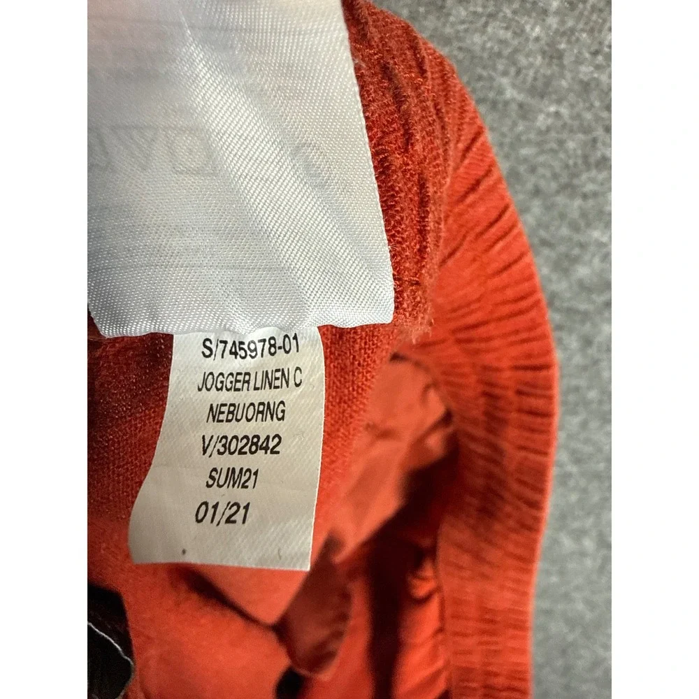 Banana‎ Republic Jogger Linen Blend Cargo Pants Burnt Orange Womens Size M Girly